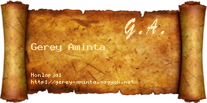 Gerey Aminta névjegykártya